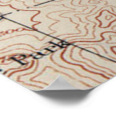 Vintage Karte von Pasadena California (1894) Poster (Ecke)