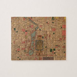 Vintage Karte von Peking China (1914) Puzzle