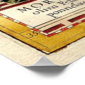 Vintage Karte von Peloponnes (1596) Poster (Ecke)