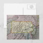 Vintage Karte von Pennsylvania (Vorne/Hinten)
