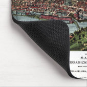 Vintage Karte von Philadelphia Mousepad (Ecke)
