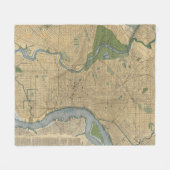 Vintage Karte von Philadelphia PA (1895) Fleecedecke (Vorderseite (Horizontal))