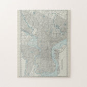 Vintage Karte von Philadelphia PA (1901) Puzzle (Vertikal)