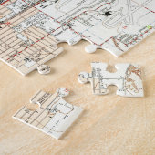 Vintage Karte von Phoenix Arizona (1952) Puzzle (Seite)