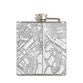 Vintage Karte von Pittsburgh (1885) Flachmann (Rückseite)