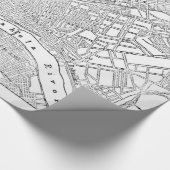 Vintage Karte von Pittsburgh (1885) Geschenkpapier (Ecke)