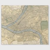 Vintage Karte von Pittsburgh PA (1891) Geschenkpapier (Flach)