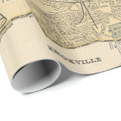 Vintage Karte von Pittsburgh PA (1891) Geschenkpapier (Rolleneckpunkt)