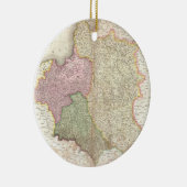 Vintage Karte von Polen (1818) Keramik Ornament (Rechts)