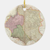 Vintage Karte von Polen (1818) Keramik Ornament (Hinten)