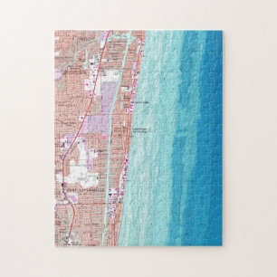 Vintage-Karte von Pompano Beach Florida (1962) Puzzle