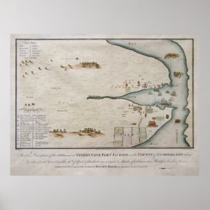 Vintage Karte von Port Jackson Sydney Australien 1 Poster