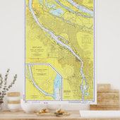 Vintage Karte von Portland OR (1974) Poster (Küche)