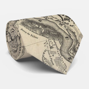 Vintage-Karte von Porto Portugal (1835) Krawatte