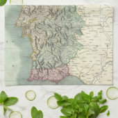 Vintage Karte von Portugal (1801) Handtuch (Gefaltet)