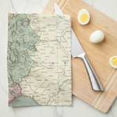 Vintage Karte von Portugal (1801) Handtuch (Viertel Falte)