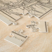 Vintage Karte von Prag (1882) Puzzle (Seite)