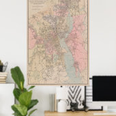 Vintage Karte von Providence Rhode Island (1901) Poster (Heimbüro)