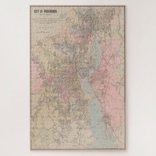 Vintage Karte von Providence Rhode Island (1901) Puzzle