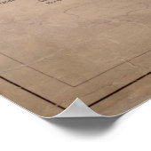 Vintage Karte von Puerto Rico (1898) Poster (Ecke)