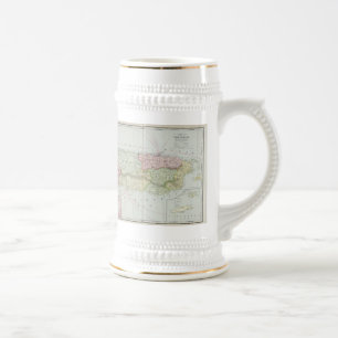 Vintage Karte von Puerto Rico (1901) Bierglas