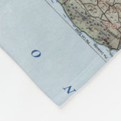 Vintage Karte von Puerto Rico (1952) Fleecedecke (Ecke)