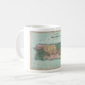 Vintage Karte von Puerto Rico Kaffeetasse (Vorderseite Links)