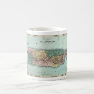 Vintage Karte von Puerto Rico Kaffeetasse