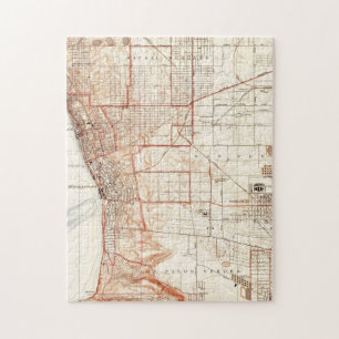 Vintage-Karte von Redondo Beach & Torrance CA (193 Puzzle