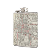 Vintage Karte von Rennes Frankreich (1905) Flachmann (Links)