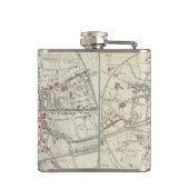 Vintage Karte von Rennes Frankreich (1905) Flachmann (Rückseite)