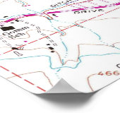 Vintage Karte von Reno Nevada (1967) Poster (Ecke)