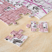 Vintage Karte von Reno Nevada (1967) Puzzle (Seite)