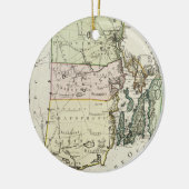 Vintage Karte von Rhode Island (1797) Keramikornament (Links)