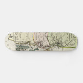 Vintage Karte von Rhode Island (1797) Skateboard (Horizontal)