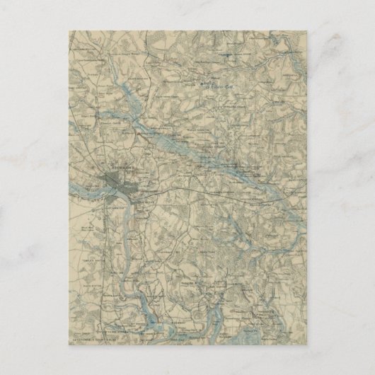 Vintage Karte von Richmond Virginia (1864) (Vorderseite)