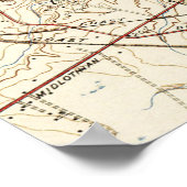 Vintage Karte von Richmond Virginia (1934) Poster (Ecke)