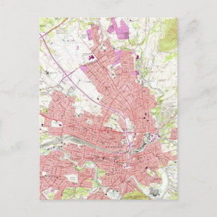 Vintage Karte von Roanoke Virginia (1963) 2