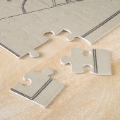 Vintage Karte von Rochester NY (1838) Puzzle (Seite)