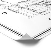 Vintage Karte von Rochester NY (1901) BW Poster (Ecke)