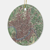 Vintage Karte von Rom Italien (1721) Keramikornament (Links)