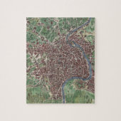 Vintage Karte von Rom Italien (1721) Puzzle (Vertikal)