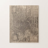 Vintage Karte von Rom Italien (1730) Puzzle (Vertikal)