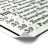 Vintage Karte von Rom Italien (1862) Poster (Ecke)