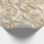 Vintage Karte von Rom Italien (1870) Geschenkpapier (Ecke)