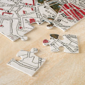 Vintage Karte von Rom, Italien. Puzzle (Seite)