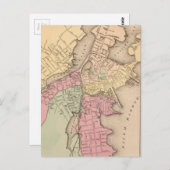 Vintage Karte von Salem Massachusetts (1871) (Vorne/Hinten)