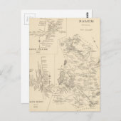 Vintage Karte von Salem Massachusetts (1892) (Vorne/Hinten)