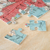 Vintage Karte von Salem Massachusetts (1956) Puzzle (Seite)