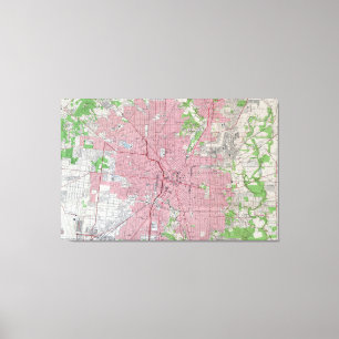 Vintage Karte von San Antonio Texas (1953) Leinwanddruck